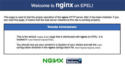 Nginx welcome screen